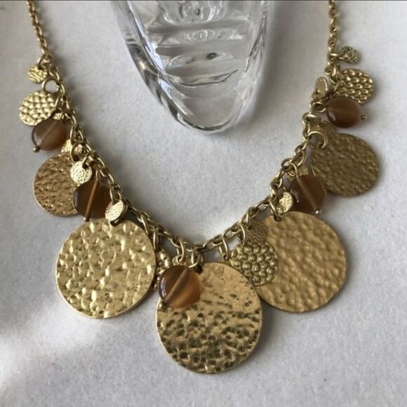 VINTAGE RETIRED SIGNED LIA SOPHIA GOLD TONE 20" NECKLACE - Picture 3 of 7